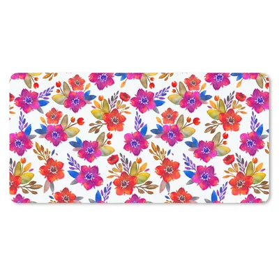 Produktbild von MuchoWow® Mauspad Mousepad Aquarell - Blumen - lila 60x30 cm - Mousepads - Maus Mat - Pad - Mausunterlage - Nachhaltig