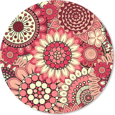 Produktbild von MuchoWow® Mauspad Mousepad Blume - Mandala - Retro - Muster 40x40 cm - Mousepads - Maus Mat - Pad - Mausunterlage - Schreibtisch Accessoires