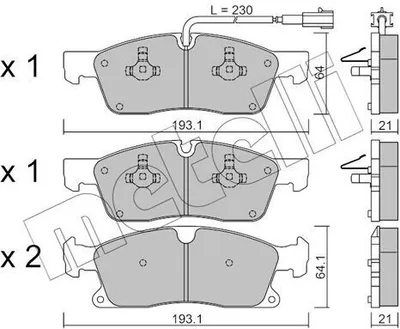 Produktbild von METELLI 22-0927-5 Bremsbeläge Satz Vorne Bremsklötze für MASERATI Levante SUV (M161)