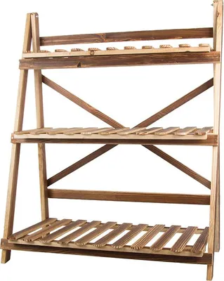 Produktbild von Verk 27400 Blumenständer, 3 Ablagen, 97 x 80 cm, aus Holz