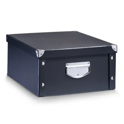 Produktbild von Zeller Aufbewahrungsbox, Pappe, schwarz 40x33x17
