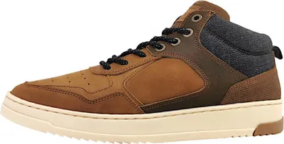 Image de Bullboxer : Bottines à lacets marron pour hommes, style décontracté