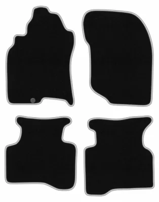 Produktbild von Fußmatten Velours Schwarz/Silber für Nissan X-Trail I T30 2001-2007 Set 4-tlg