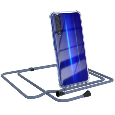Produktbild von EAZY CASE Handykette kompatibel mit Honor 20, Handyhülle mit Umhängeband, Handykordel, Schutzhülle Clear, Band in Grün