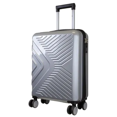 Produktbild von Hartschalenkoffer Bergamo Handgepäck 36L 55cm Kabinenkoffer mit 4 Rollen ABS/Polycarbonat silber