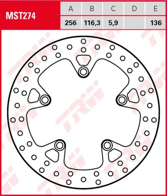 Produktbild von TRW Bremsscheibe MST274 Rotor MST274 starr