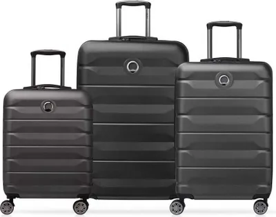 Produktbild von DELSEY DELSEY PARIS Air Armour 4DR erweiterbares Trolley-Set – 3-teilig (55 / 68 / 77 cm) – Schwarz