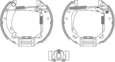 Produktbild von FERODO Bremsensatz Trommelbremse Hinten passend für PEUGEOT 205 II (20A/C) FMK104