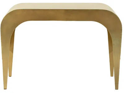 Eingangskonsole aus Metall, goldfarben, 107x30x76 cm