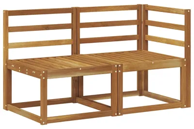 Produktbild von vidaXL Outdoor Mittel- und Ecksofa 2 Stück Natur Massivholz Akazie