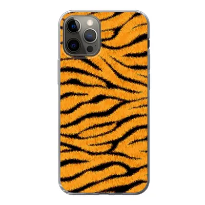 Produktbild von MuchoWow® Handyhülle Schutzhülle Hülle für iPhone 13 Pro Tigerdruck - Orange - Schwarz Silikon Softcase Handy Hülle - Handy-Tasche