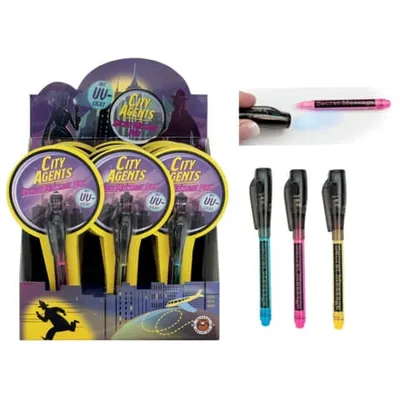 Produktbild von Zauberstift Secret Message sort. TRENDHAUS 950185 m.UV-Licht