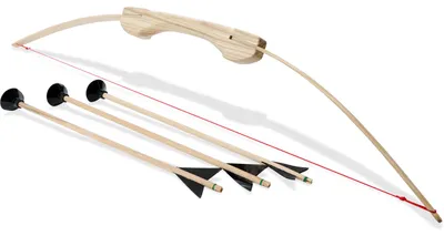 Produktbild von BestSaller 1267 Reise-Bogen Esche +3 Pfeile ca. 80 cm, unmontiert kleines Packmass für Rucksack, natur