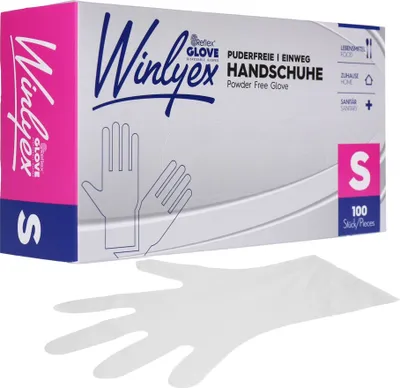 Produktbild von Winlyex 100x Puderfreie Einweghandschuhe in der Größe S