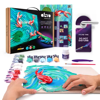 Image de Okto Sensoty Art Set d'art Carpe Koi 30x40 Cm