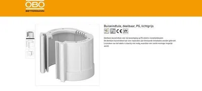 Obrázok produktu pre Rozdeliteľná svetlosivá koncovka, 50 ks, PG11