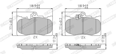 Produktbild von FERODO Bremsbeläge Satz Vorne für LEXUS IS II (GSE2, ALE2, USE2) FDB4216