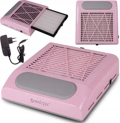 Immagine prodotto di MalTec aspiratore di polvere per unghie 80W Aspiratore di polvere per unghie Raccoglitore di polvere per unghie senza sacco con ventola e filtro Manicure pedicure Rosa