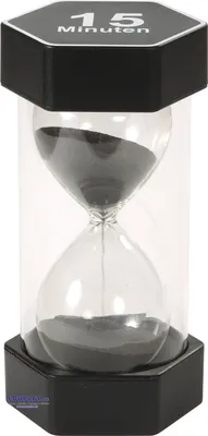Zdjęcie produktu dla EDUPLAY 120611 Mega klepsydra 15 min, Ø 8,4 x 16 cm, czarna/przezroczysta