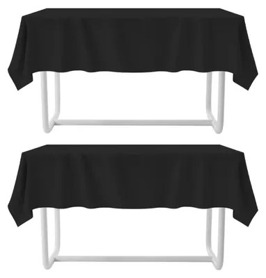 Produktbild von Tischdecke Bierzeltgarnitur 2 Stück 100 x 250cm Abwaschbar Wasserbeständig Polyester Schwarz