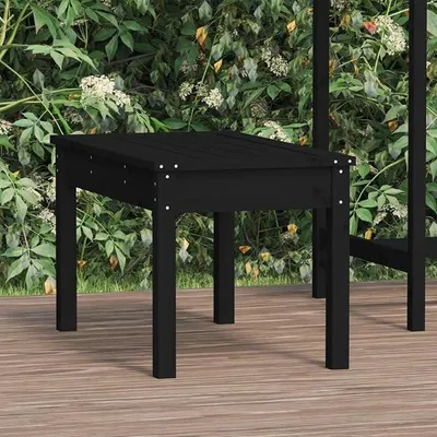 Produktbild von Gartenbank Holzbank Sitzbank Gartenbankpark für 2-3 Sitzer,Balkonbank Parkbank Flurbank Terrassenbank für Terrasse,Balkon,Garten Schwarz 80x44x45 cm Massivholz Kiefer