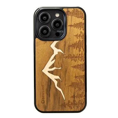 Produktbild von Bewood Holzhülle für iPhone 14 Pro MOUNTAINS IMBUIA
