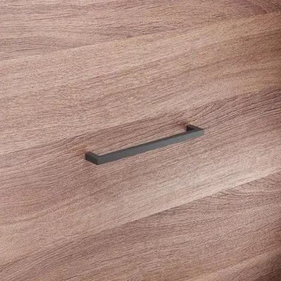 Immagine prodotto di Maniglia per mobili in acciaio inossidabile, distanza tra i fori di 192 mm, finitura nera opaca