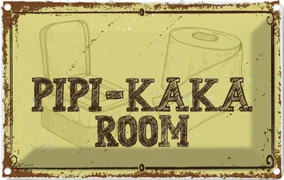 Produktbild von vianmo Blechschild 12x18 cm Pipi-Kaka room