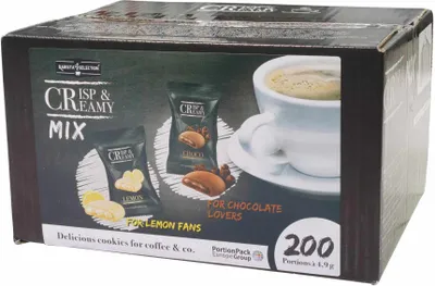 Produktbild von Hellma Crisp & Creamy Schoko & Lemon Gebäck Küchlein mit Cremefüllung (1,34kg Karton)