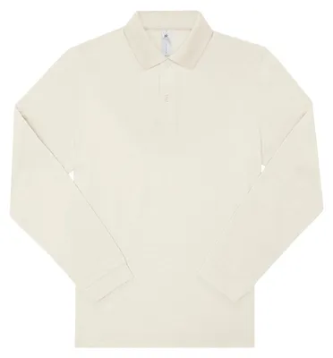 Image de B&C - Polo « My Polo 180 » pour homme à manches longues FK2867 (M) (blanc naturel)