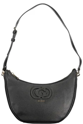 Produktbild von Stylische schwarze Schultertasche mit Logo und praktischen Fächern