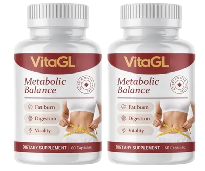 Immagine prodotto di SET di 2 confezioni da 60 capsule di Vitagl, integratore alimentare – con estratto di tè verde, aceto di mele, zenzero, cannella, cromo ed estratti vegetali – per adulti.
