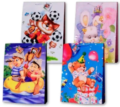 Produktbild von Torebka ozdobna laminowana PL-9 duża dziecięce