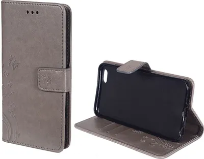 Produktbild von Schutz Hülle Blumen für Handy Apple iPhone 6 / 6s Grau