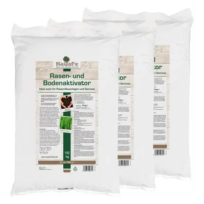 Produktbild von HaGaFe Rasenaktivator & Bodenaktivator m. Tonmineralien Algenkalk Urgesteinsmehl (30 kg (3x 10 kg))