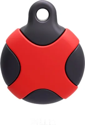 Produktbild von INF AirTag-Halter mit Karabiner, wasserdicht, stoßfest Rot