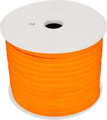 Produktbild von LED Streifenrolle Neon Dimmbar 220V 50m Orange Halbrund 180° 7.5W/m Schnitt 100cm IP67 Orange