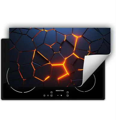 Produktbild von DarHaus Herdabdeckplatte 90x52 cm Anti Rutsch Matte Aufrollbar, Muster 3D