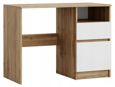 Produktbild von Schreibtisch Wotan/Weiß - 100 Cm - Mit Schublade - Modernes Design - Kompakte Größe