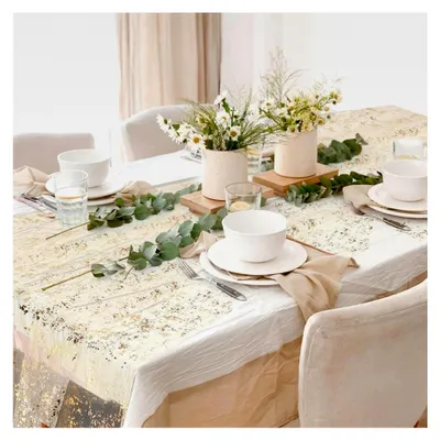 Produktbild von Goldener Tischläufer, Pailletten-Tischläufer, Tischdekoration für Hochzeit, Geburtstag, Weihnachten, Braut, Babyparty (70 x 300 cm)