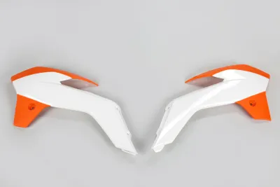 Obrázek produktu pro UFO PLAST kryt chladiče Pro modely KTM Aus hoc bílá / oranžová