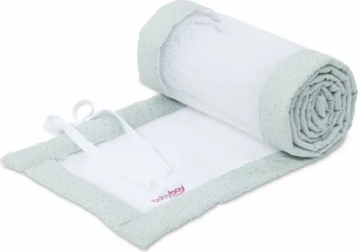 Produktbild von babybay Nestchen Mesh Royal passend für Modell Original, mint Glitzerpunkte gold