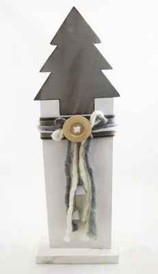 Produktbild von Formano Weihnachtsbaum Dekoständer 56 cm Holz grau-weis 524652