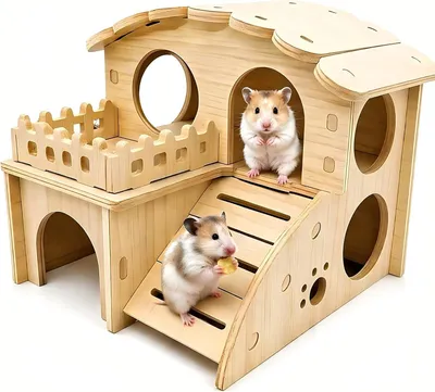 Imagen del producto de Jaula para pequeños animales, de una sola pieza, espaciosa, ideal para hámsteres y otros pequeños roedores