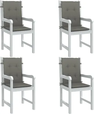 Produktbild von Möbel Niedriglehner-Auflagen 4 Stk. Dunkelgrau 100x50x4 cm Stoff - Sitzkissen 4002449