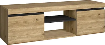 Immagine prodotto di NATURALE Mobile TV,colore Rovere e Nero, 2 porte e 2 comparti, 140x40x41cm