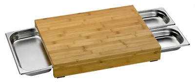 Produktbild von KELA Schneidebrett mit Schubladen KENINA Bambus 46 x 36 x 7 cm KL-12553