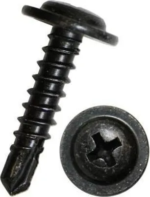 Produktbild von Dresselhaus WGR 6051, Schraube, Galvanisiertes Stahl, Vollgewinde, Flachkopfschraube, Schwarz, 16 mm