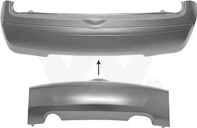 Produktbild von VAN WEZEL Heckstoßstange Stoßfänger Hinten für NISSAN MICRA III (K12)
