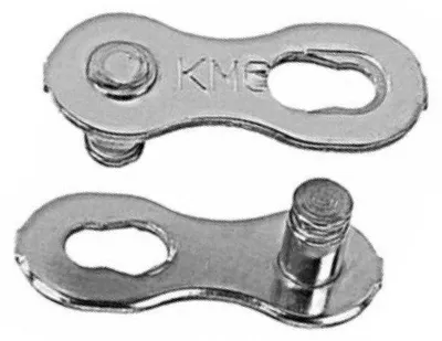 Image de Attache Rapide Chaîne Vélo 7/8 Vitesses Argent - Installation Facile Sans Outil - Kmc